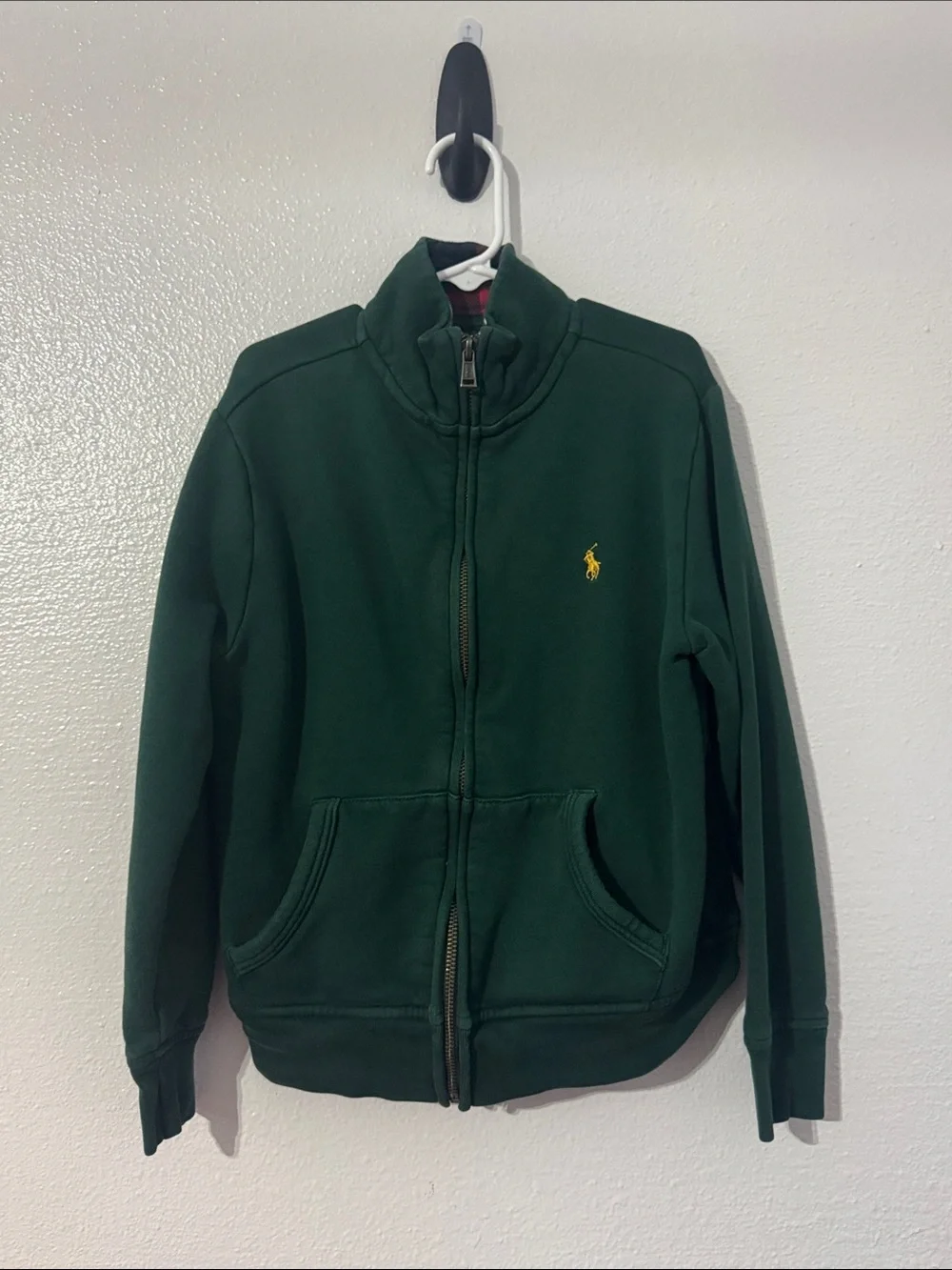 Authentic Polo Ralph Lauren signature designer boys zippered sweatshirt sz S